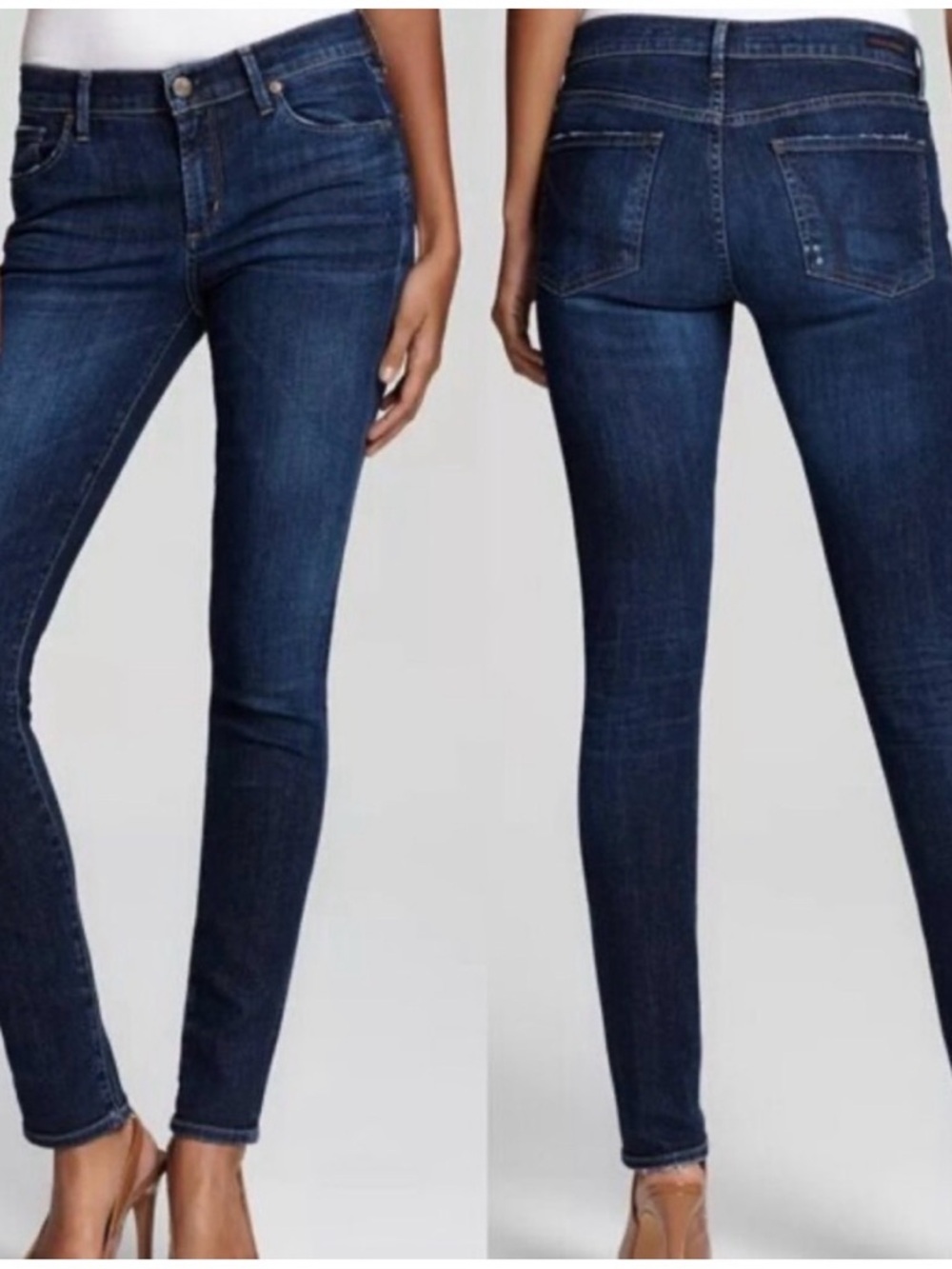 Citizens Of Humanity Slim Straight Jeans in Dark Blue